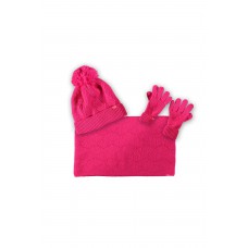 B.Nosy Girls hat,scarf and gloves Pink Glo Y207-5911